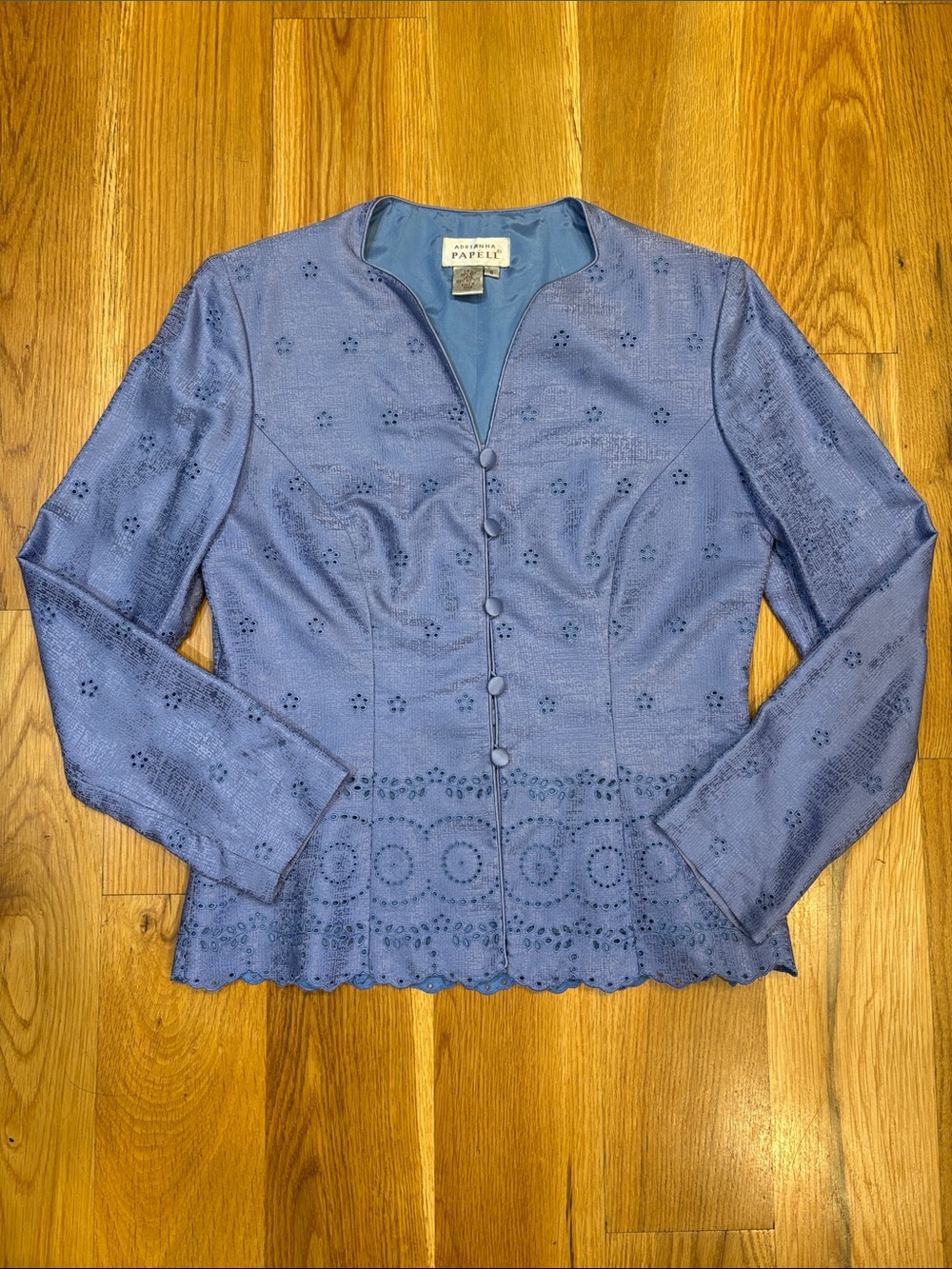 Vintage Adrianna Papell 100% Silk Blouse/Jacket, Size 8